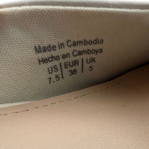 Sz 7.5 Aldo Brerwen White Leather Square Toe Block Heel Slip On Mule Shoes - Picture 13 of 15